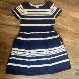 Crewcuts Navy Striped Dress Girls size 7